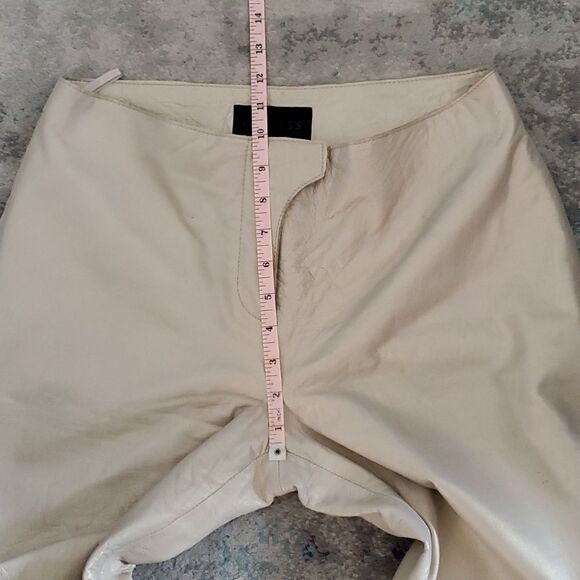 Vintage Express Gold Leather Boot Cut or Straight Leg Pants Size 6 - Picture 11 of 12